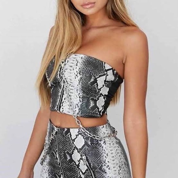 I.AM.GIA | Kelsey bandeau in grey snakeskin - Picture 5 of 9